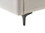 Sofa Bed LUCAN Fabric Light Beige 3 Seater