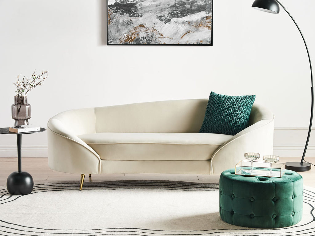 Velvet Sofa Beige SAVAR