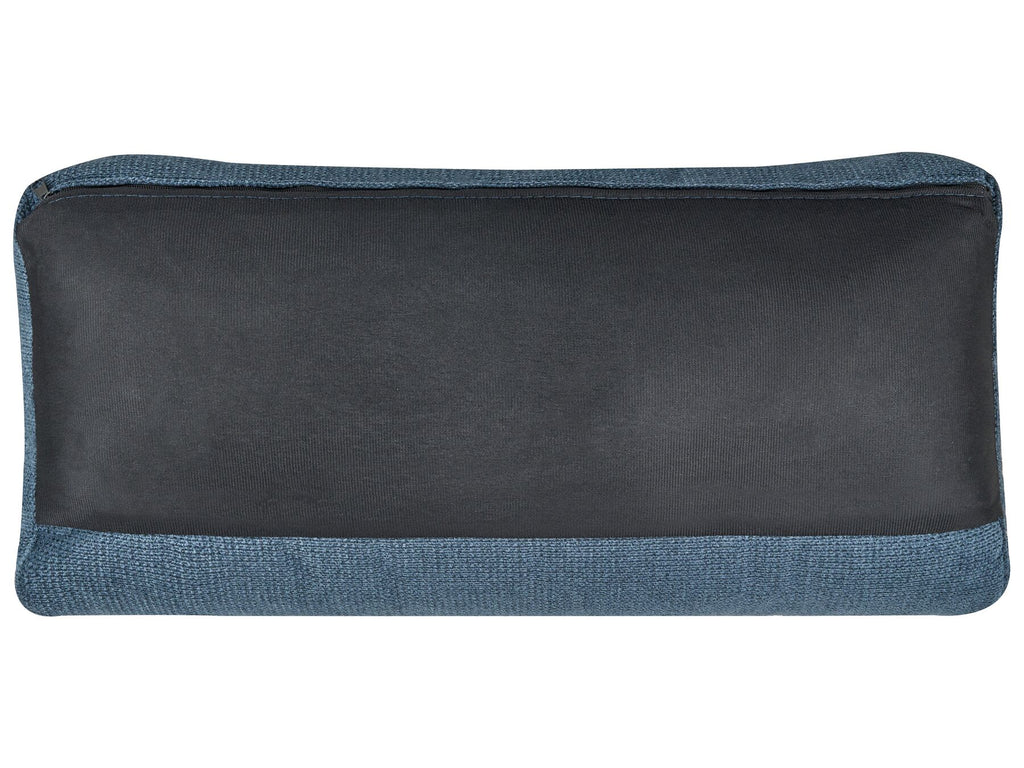 Right Hand Fabric Corner Sofa Blue GLOSLI