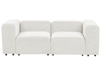 2 Seater Modular Corduroy Sofa White FALSTERBO