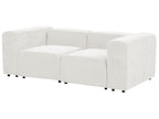 2 Seater Modular Corduroy Sofa White FALSTERBO