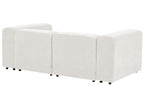 2 Seater Modular Corduroy Sofa White FALSTERBO