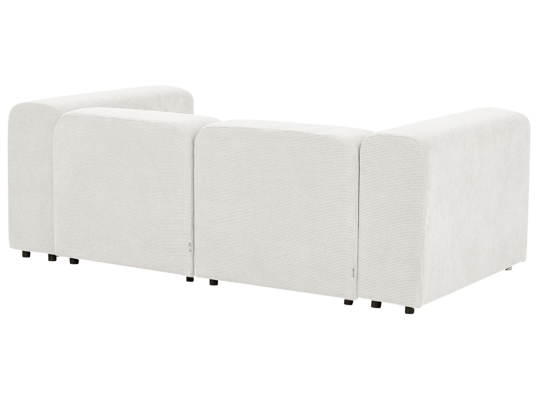 2 Seater Modular Corduroy Sofa White FALSTERBO