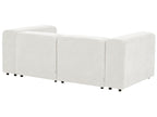 2 Seater Modular Corduroy Sofa with Ottoman White FALSTERBO