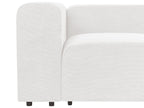 2 Seater Modular Corduroy Sofa with Ottoman White FALSTERBO