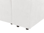 2 Seater Modular Corduroy Sofa with Ottoman White FALSTERBO