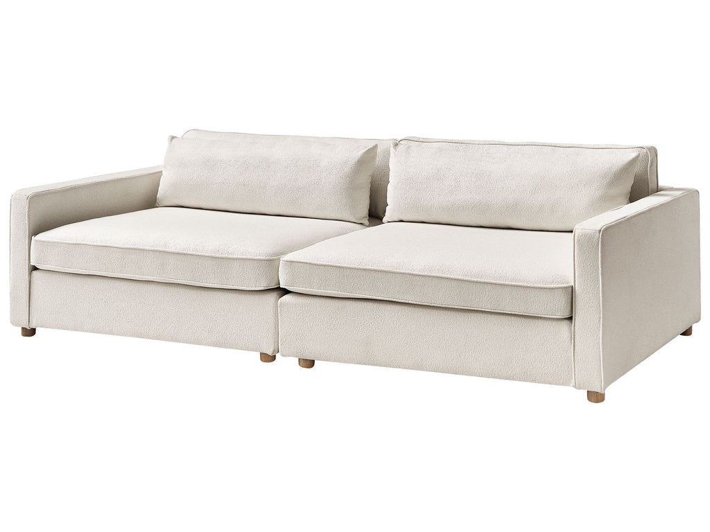 3 Seater Boucle Sofa Off-White VINSTRA