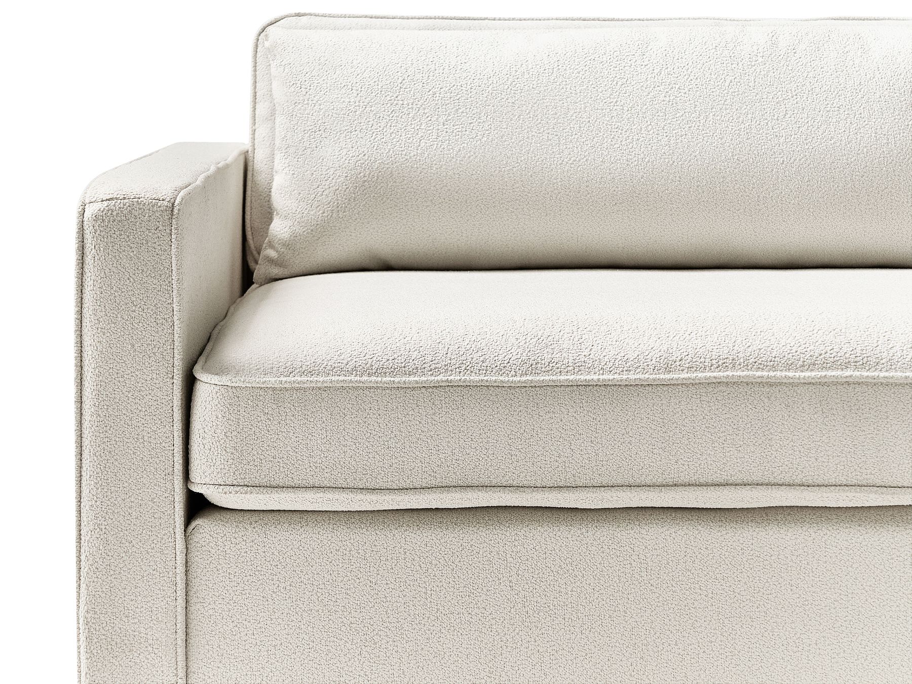 3 Seater Boucle Sofa Off-White VINSTRA