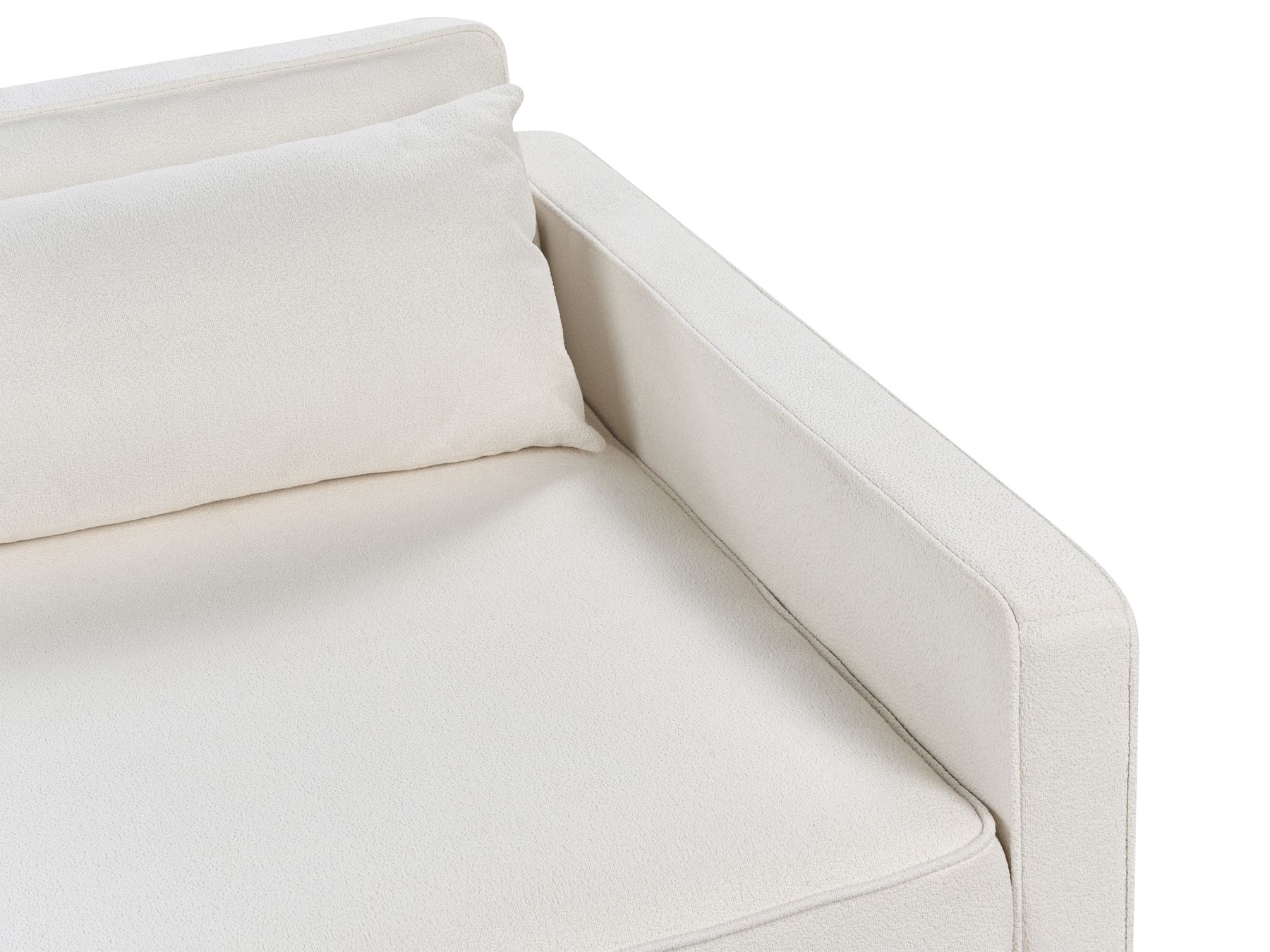 3 Seater Boucle Sofa Off-White VINSTRA