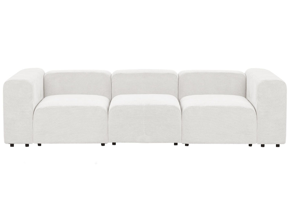 Modular Sofa FALSTERBO Corduroy Off-White 3 Seater