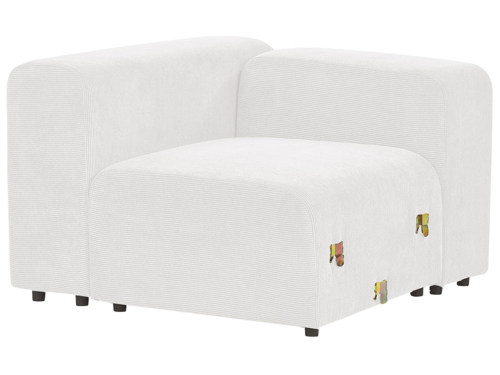 Modular Sofa FALSTERBO Corduroy Off-White 3 Seater