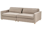 3 seater fabric sofa taupe vinstra