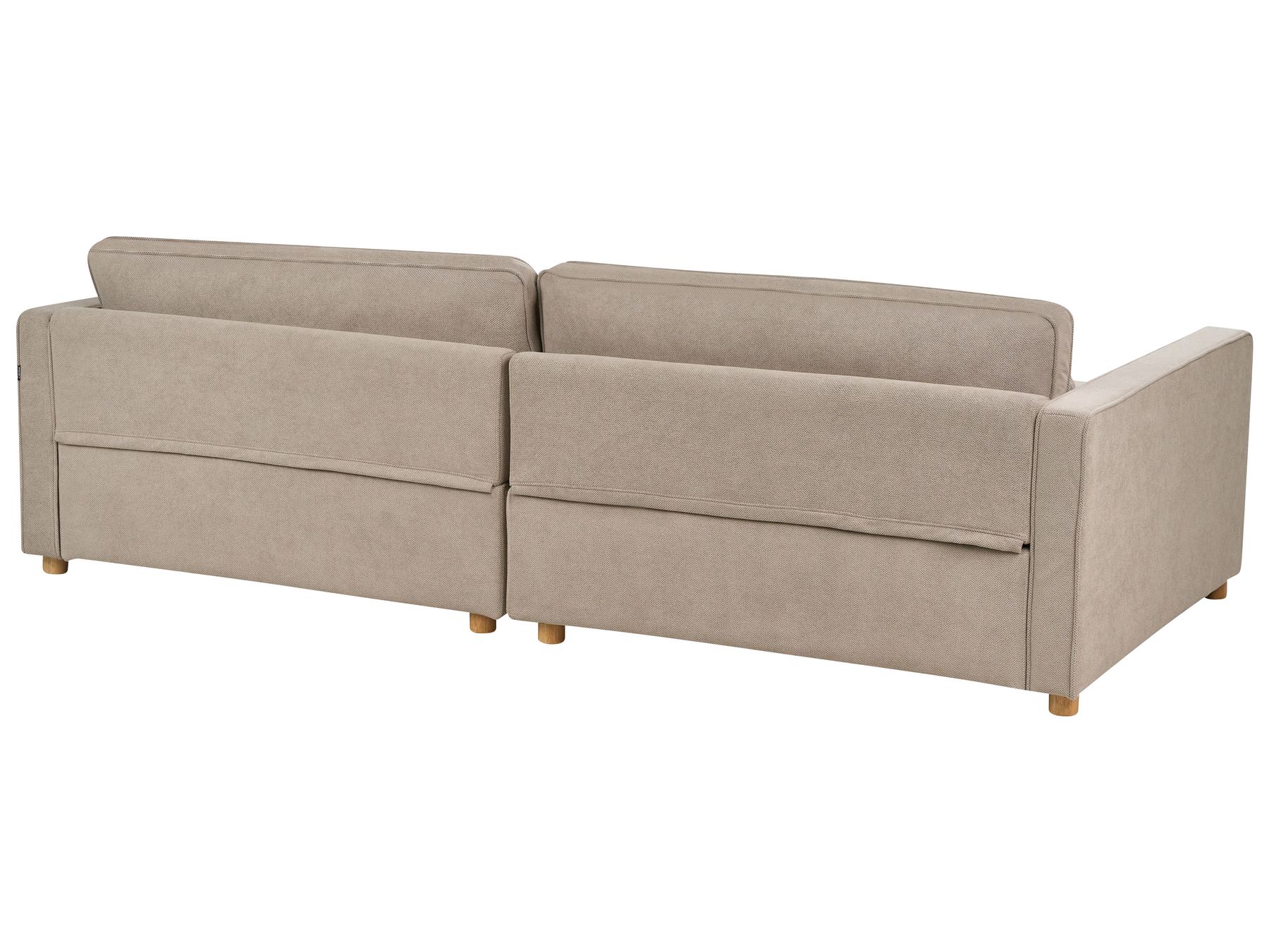 3 seater fabric sofa taupe vinstra
