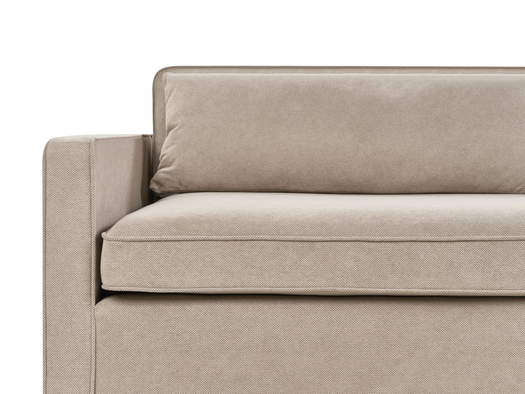 3 seater fabric sofa taupe vinstra