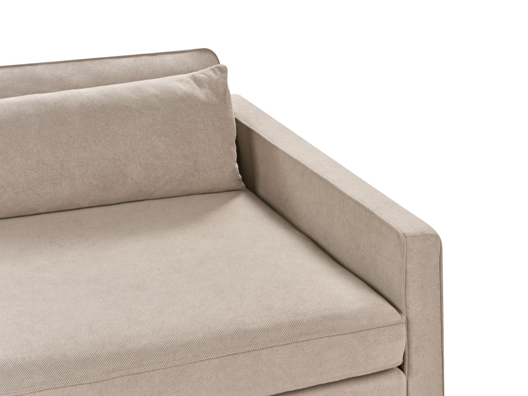 3 seater fabric sofa taupe vinstra