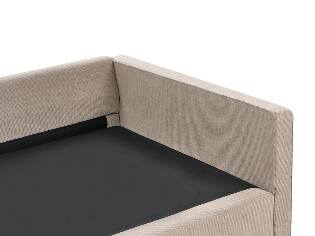 3 seater fabric sofa taupe vinstra