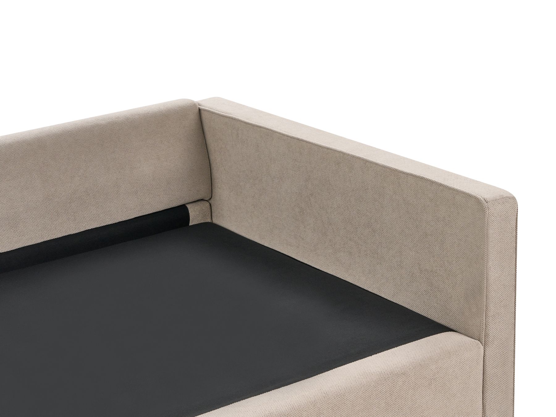 3 seater fabric sofa taupe vinstra