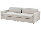 3 Seater Cord Sofa Light Grey VINSTRA