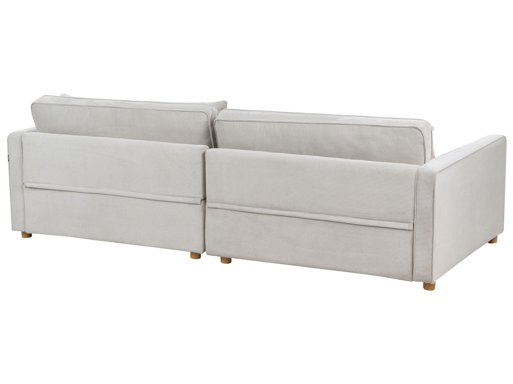 3 Seater Cord Sofa Light Grey VINSTRA