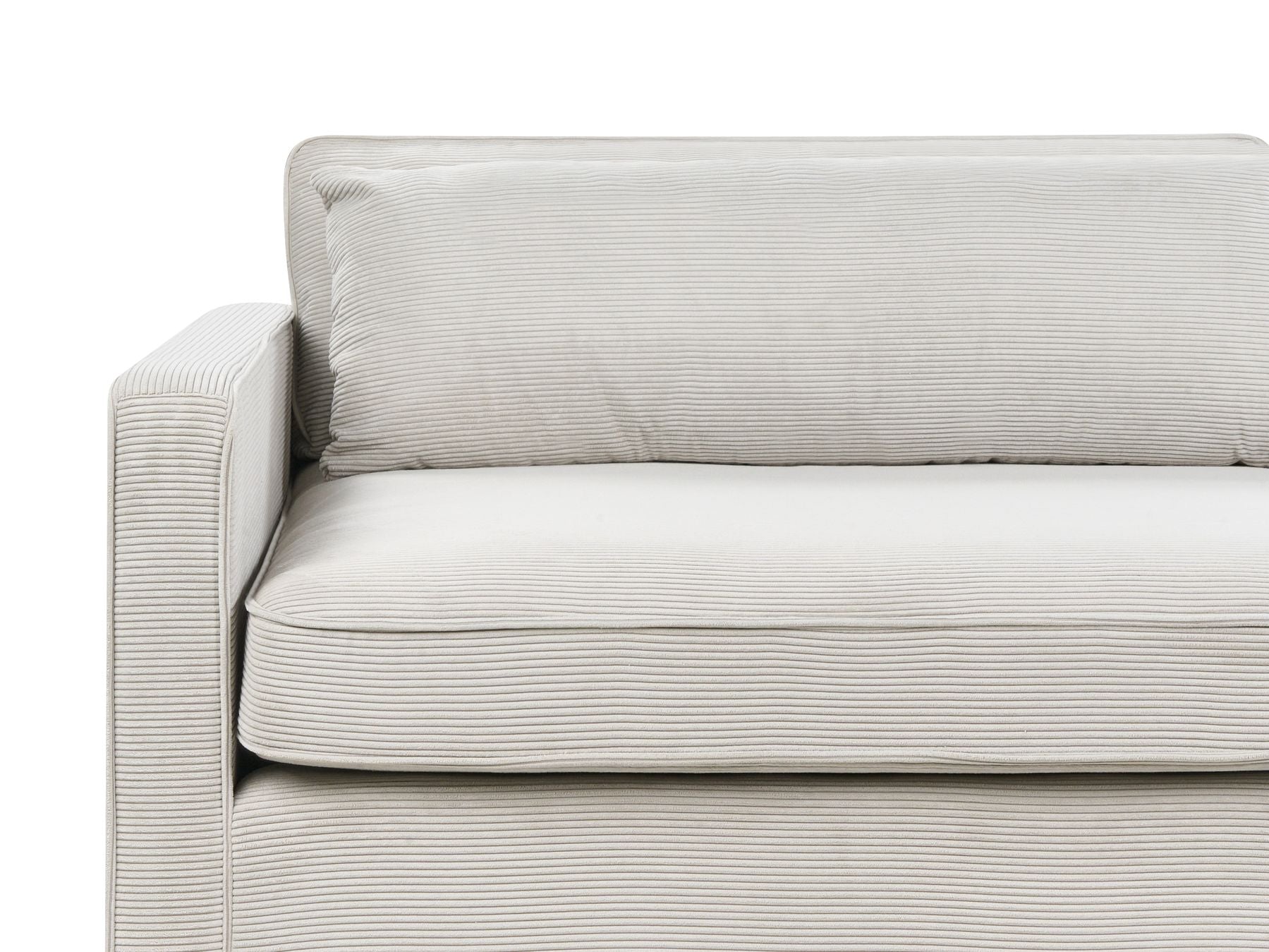 3 Seater Cord Sofa Light Grey VINSTRA