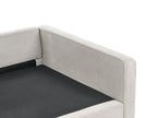 3 Seater Cord Sofa Light Grey VINSTRA