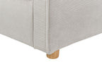 3 Seater Cord Sofa Light Grey VINSTRA
