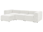 Modular Sofa FALSTERBO Corduroy Off-White with Ottoman 3 Seater