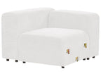 Modular Sofa FALSTERBO Corduroy Off-White with Ottoman 3 Seater