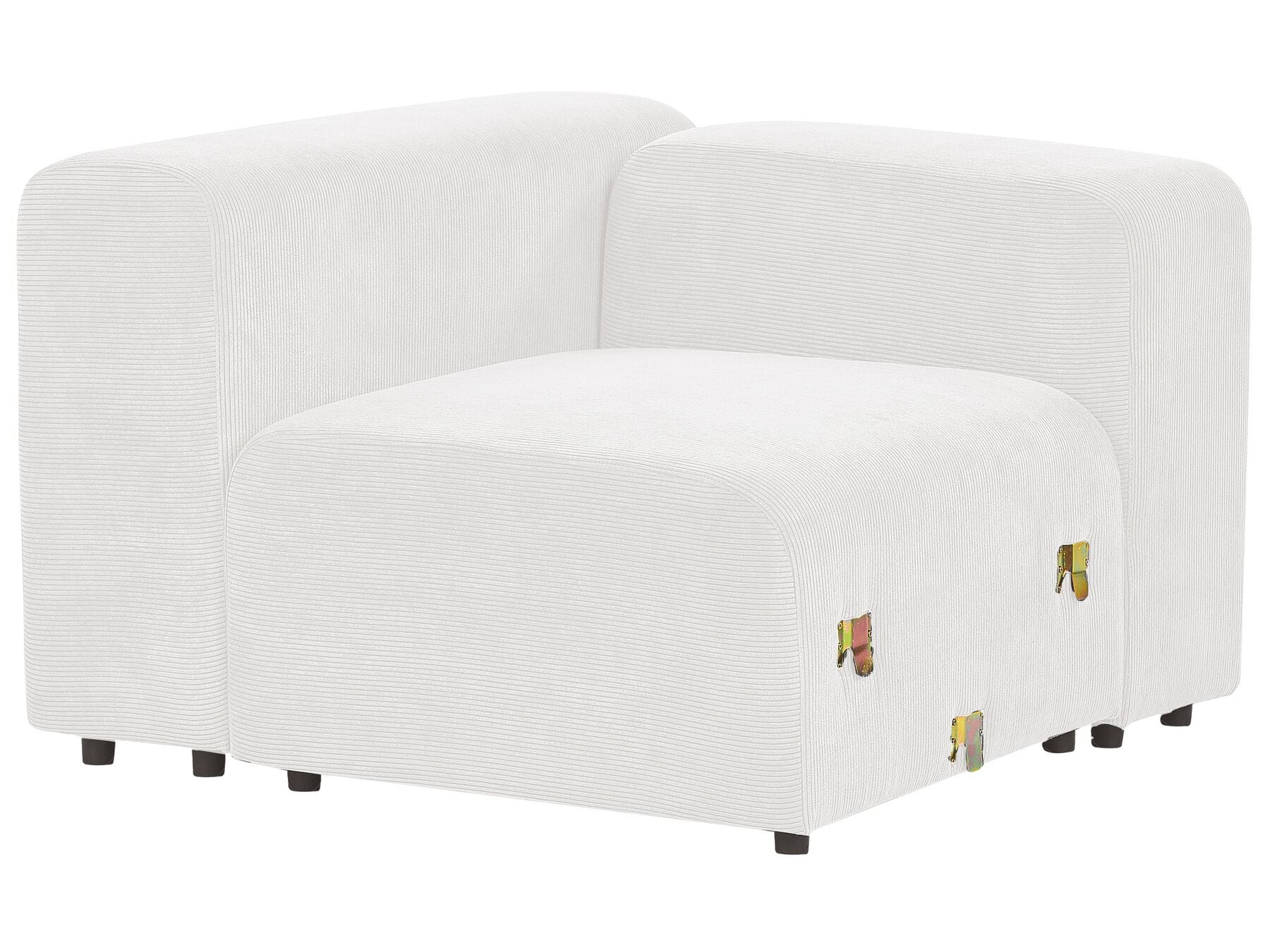Modular Sofa FALSTERBO Corduroy Off-White with Ottoman 3 Seater