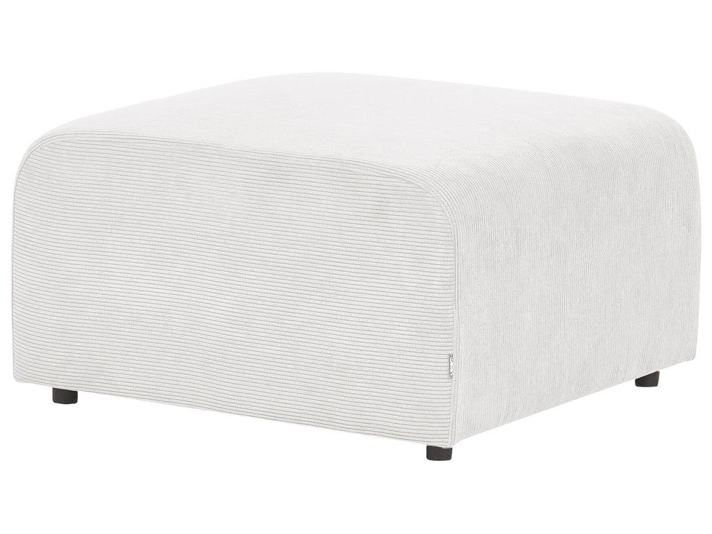Modular Sofa FALSTERBO Corduroy Off-White with Ottoman 3 Seater
