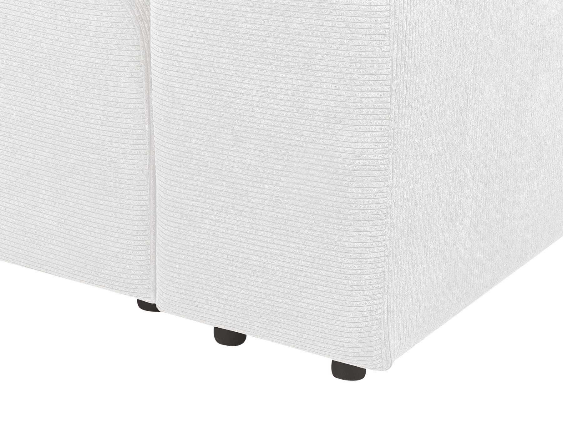 Modular Sofa FALSTERBO Corduroy Off-White with Ottoman 3 Seater