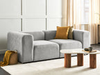 2 Seater Modular Corduroy Sofa Grey FALSTERBO