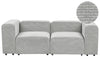 2 Seater Modular Corduroy Sofa Grey