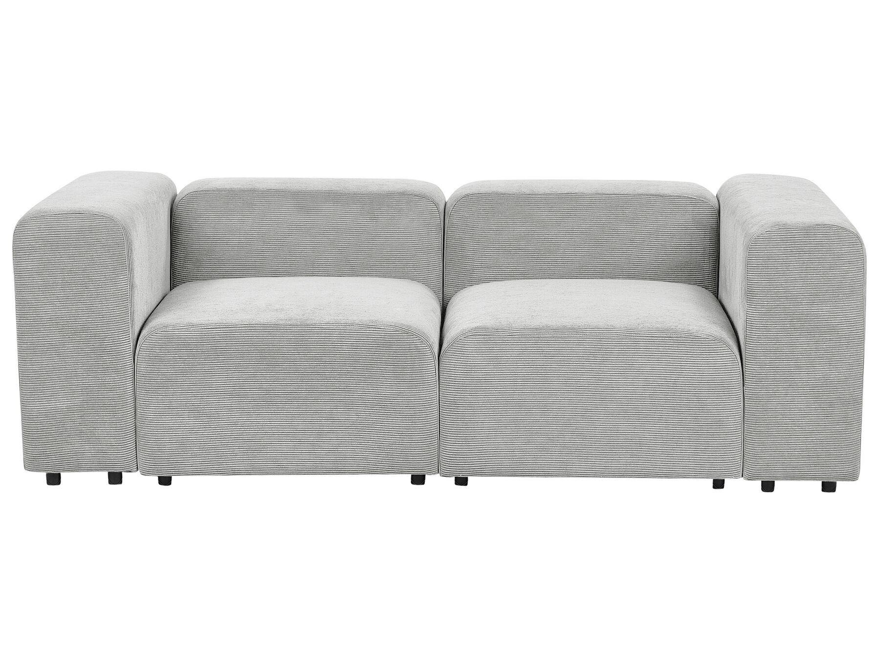 2 Seater Modular Corduroy Sofa Grey FALSTERBO