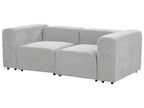 2 Seater Modular Corduroy Sofa Grey FALSTERBO