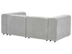 2 Seater Modular Corduroy Sofa Grey FALSTERBO