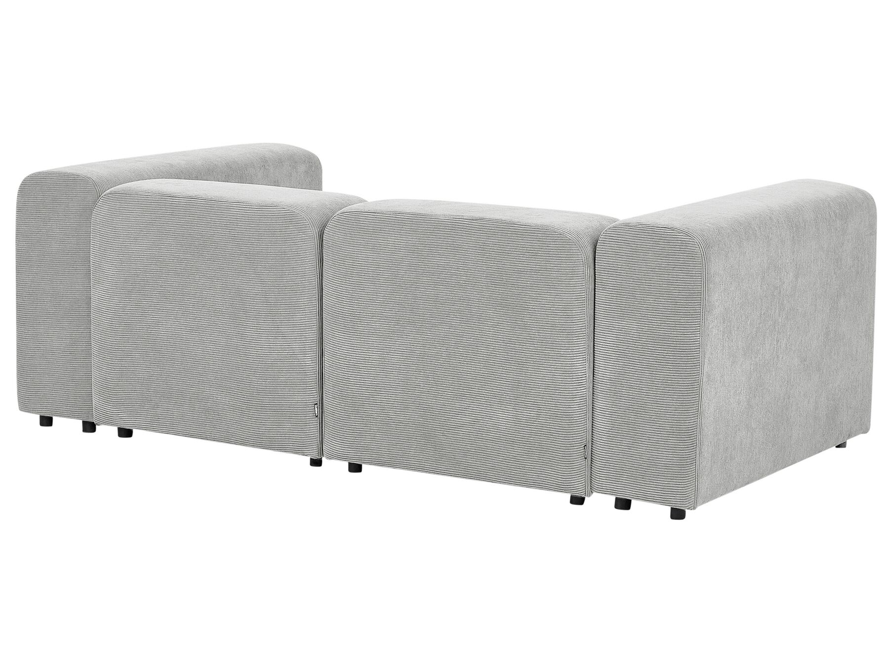 2 Seater Modular Corduroy Sofa Grey FALSTERBO