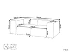 2 Seater Modular Corduroy Sofa Grey FALSTERBO