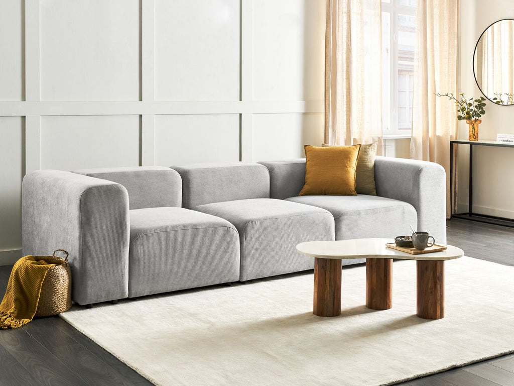 Modular Sofa FALSTERBO Corduroy Grey 3 Seater