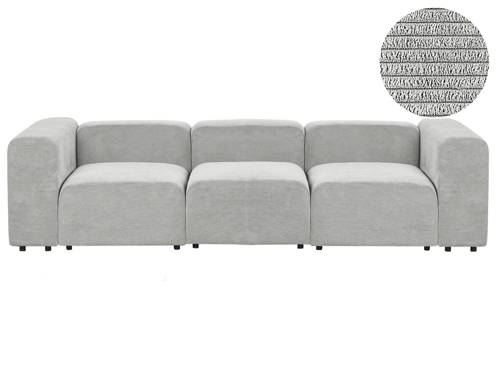 Modular Sofa FALSTERBO Corduroy Grey 3 Seater
