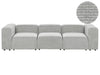 Modular Sofa Corduroy Grey 3 Seater