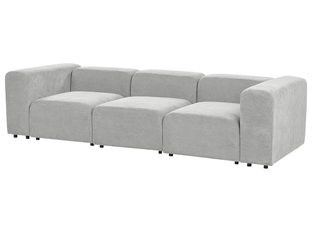 Modular Sofa FALSTERBO Corduroy Grey 3 Seater