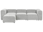 Modular Sofa FALSTERBO Corduroy Grey with Ottoman 3 Seater
