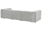 Modular Sofa FALSTERBO Corduroy Grey with Ottoman 3 Seater