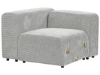 Modular Sofa FALSTERBO Corduroy Grey with Ottoman 3 Seater