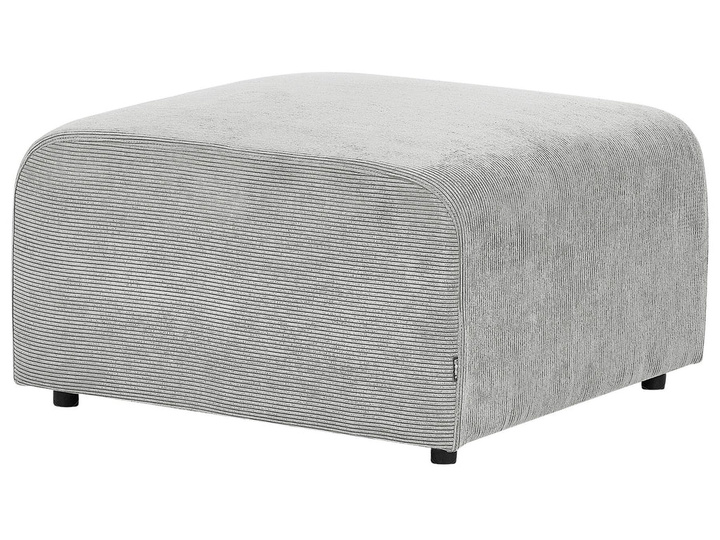 Modular Sofa FALSTERBO Corduroy Grey with Ottoman 3 Seater
