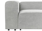 Modular Sofa FALSTERBO Corduroy Grey with Ottoman 3 Seater