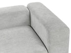 Modular Sofa FALSTERBO Corduroy Grey with Ottoman 3 Seater
