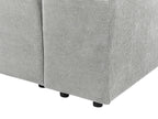 Modular Sofa FALSTERBO Corduroy Grey with Ottoman 3 Seater