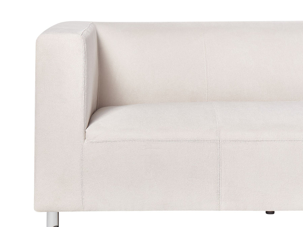 3 Seater Fabric Sofa White FLORO
